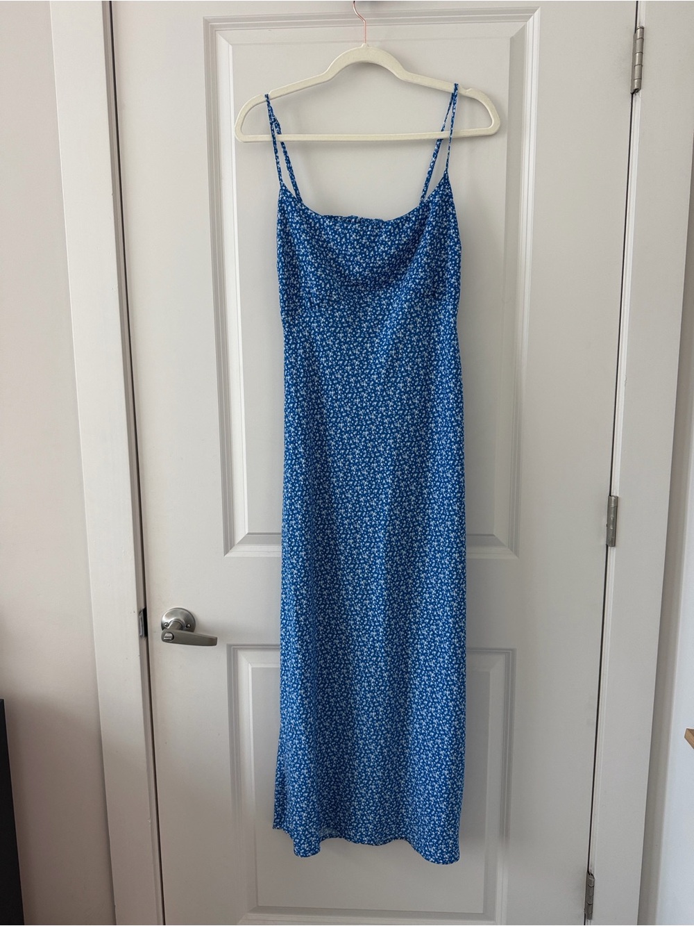 Hollister Blue Floral Open back Maxi Dress